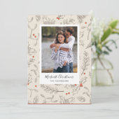 Vintage Weihnachtskarte Feiertagskarte (Stehend Vorderseite)