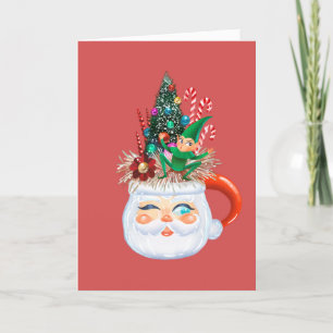 Vintage Weihnachtskarte Feiertagskarte
