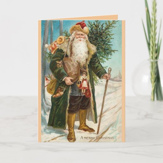 Vintage Weihnachtskarte Feiertagskarte (Vorderseite)