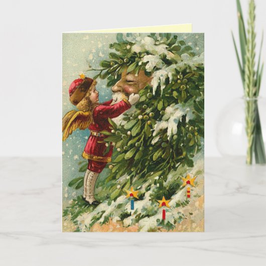 Vintage Weihnachtskarte Feiertagskarte (Vorderseite)