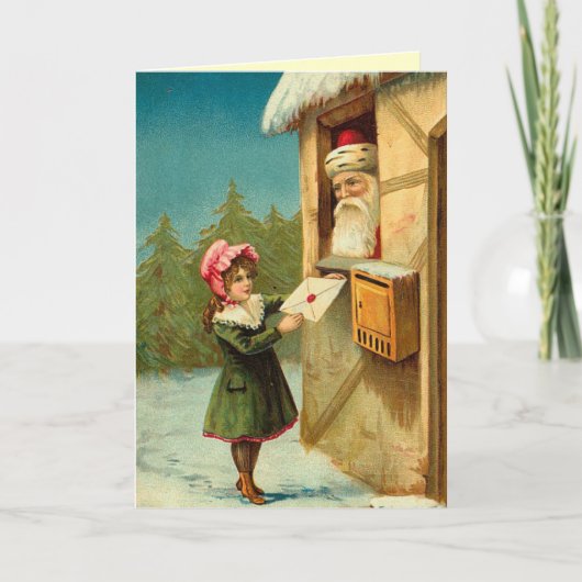 Vintage Weihnachtskarte Feiertagskarte (Vorderseite)