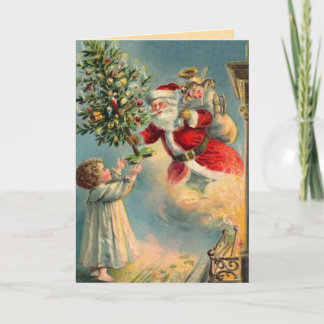 Vintage Weihnachtskarte Feiertagskarte