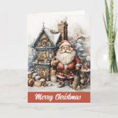 Vintage Weihnachtskarte Feiertagskarte (Vorderseite)
