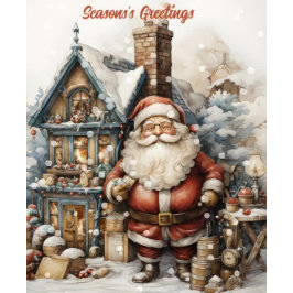 Vintage Weihnachtskarte Feiertagskarte