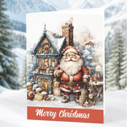 Vintage Weihnachtskarte Feiertagskarte