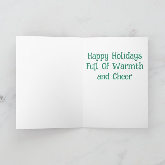 Vintage Weihnachtskarte Feiertagskarte (Innenseite)