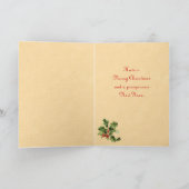 Vintage Weihnachtskarte Feiertagskarte (Innenseite)