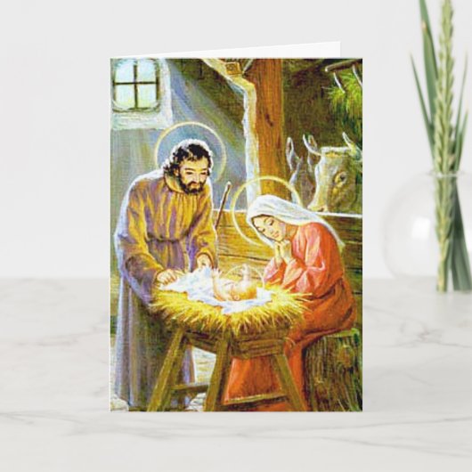 Vintage Weihnachtskarte Feiertagskarte (Vorderseite)