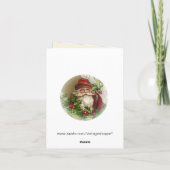 Vintage Weihnachtskarte Feiertagskarte (Rückseite)