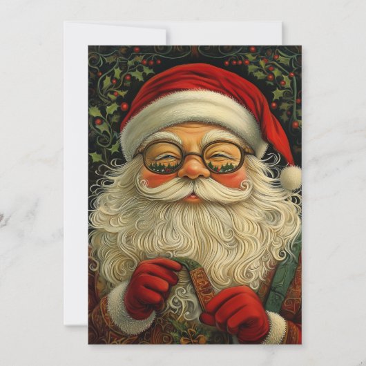 Vintage Weihnachtskarte Feiertagskarte (Vorderseite)