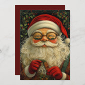 Vintage Weihnachtskarte Feiertagskarte (Vorne/Hinten)