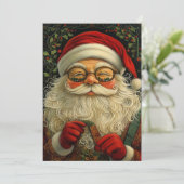 Vintage Weihnachtskarte Feiertagskarte (Stehend Vorderseite)