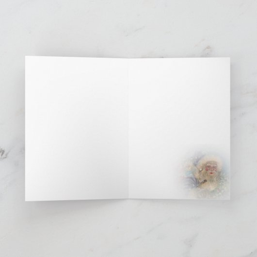 Vintage Weihnachtskarte Feiertagskarte (Innenseite)