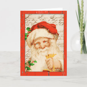 Vintage Weihnachtskarte Feiertagskarte