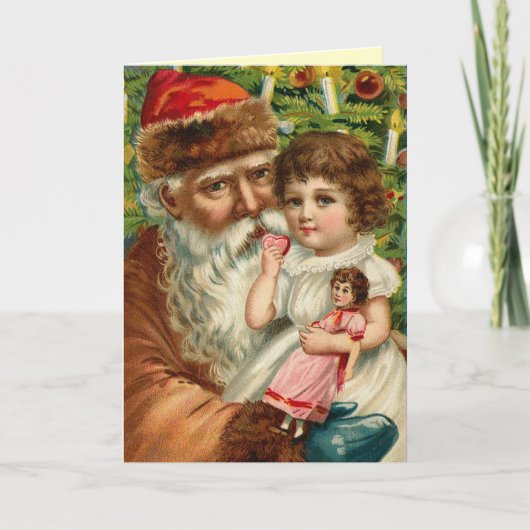 Vintage Weihnachtskarte Feiertagskarte (Vorderseite)