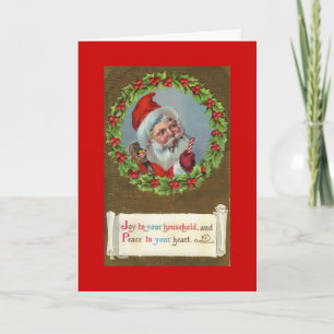 Vintage Weihnachtskarte Feiertagskarte