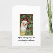 Vintage Weihnachtskarte Feiertagskarte (Rückseite)