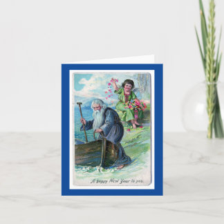 Vintage Weihnachtskarte Feiertagskarte