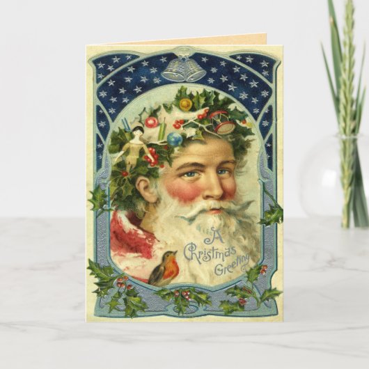 Vintage Weihnachtskarte Feiertagskarte (Vorderseite)