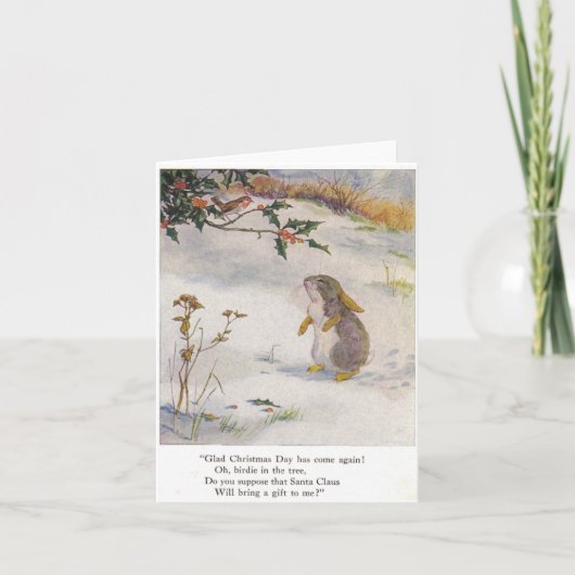 Vintage Weihnachtskarte Feiertagskarte (Vorderseite)