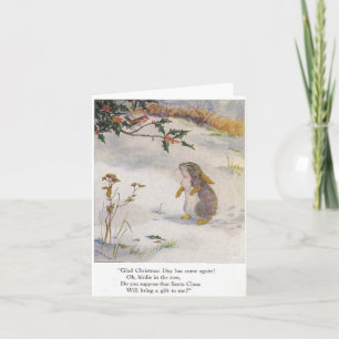 Vintage Weihnachtskarte Feiertagskarte