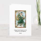 Vintage Weihnachtskarte Feiertagskarte (Rückseite)