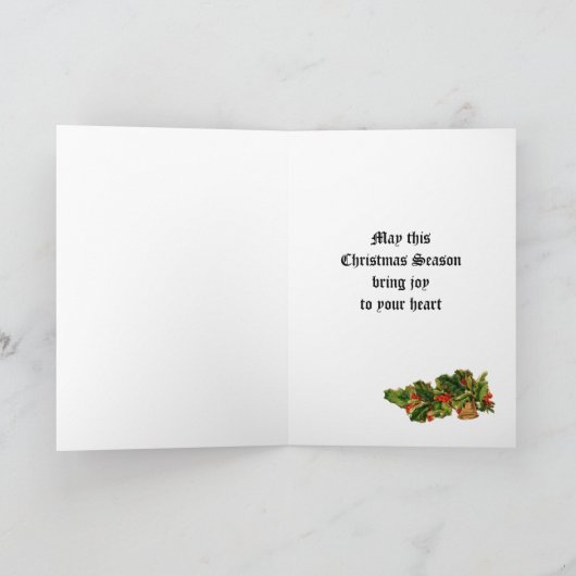 Vintage Weihnachtskarte Feiertagskarte (Innenseite)