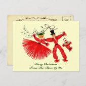 Vintage Weihnachtskarte Feiertagspostkarte (Vorne/Hinten)