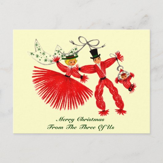 Vintage Weihnachtskarte Feiertagspostkarte (Vorderseite)