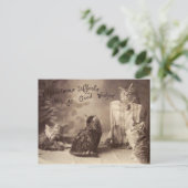 Vintage Weihnachtskarte Feiertagspostkarte (Stehend Vorderseite)