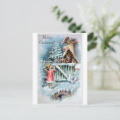 Vintage Weihnachtskarte Feiertagspostkarte (Stehend Vorderseite)