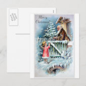 Vintage Weihnachtskarte Feiertagspostkarte (Vorne/Hinten)