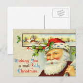 Vintage Weihnachtskarte Feiertagspostkarte (Vorne/Hinten)