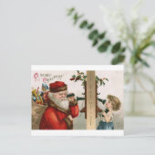 Vintage Weihnachtskarte Feiertagspostkarte (Stehend Vorderseite)