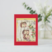 Vintage Weihnachtskarte Feiertagspostkarte (Stehend Vorderseite)