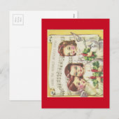 Vintage Weihnachtskarte Feiertagspostkarte (Vorne/Hinten)
