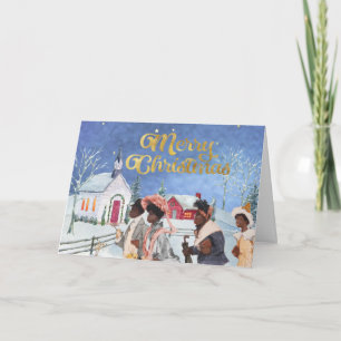 Vintage Weihnachtskarte für Afroamerikaner Karte