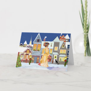 Vintage-Weihnachtskarte für Afroamerikaner Karte