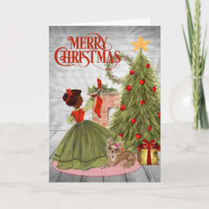 Vintage Weihnachtskarte für Afroamerikaner Karte