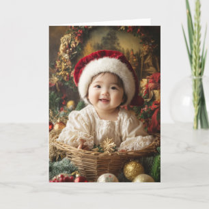Vintage Weihnachtskarte für Babys Karte