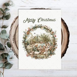 Vintage-Weihnachtskarte für Christen Feiertagspostkarte