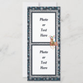 Vintage Weihnachtskarte für Hirsche (Rückseite)