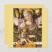 Vintage Weihnachtskarte für Madonna und Kind Dankeskarte (Vorne/Hinten)