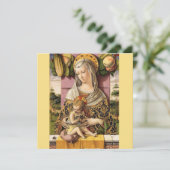 Vintage Weihnachtskarte für Madonna und Kind Dankeskarte (Stehend Vorderseite)