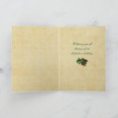 Vintage Weihnachtskarte für Pergament Feiertagskarte (Innenseite)