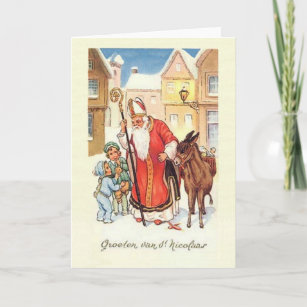 Retro Sankt Nikolaus Karten Zazzle De
