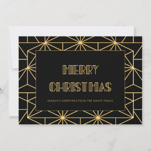 Vintage Weihnachtskarte im Art Deco Stil der 1920e Einladung