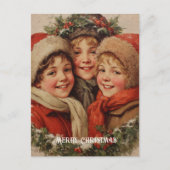 Vintage-Weihnachtskarte im viktorianischen Stil Postkarte (Vorderseite)