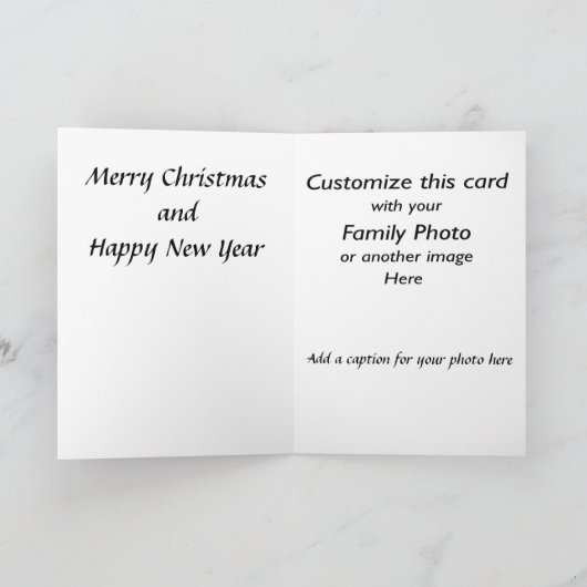 Vintage Weihnachtskarte, individualisieren Feiertagskarte (Innenseite)