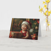 Vintage Weihnachtskarte Karte (Gelbe Blume)